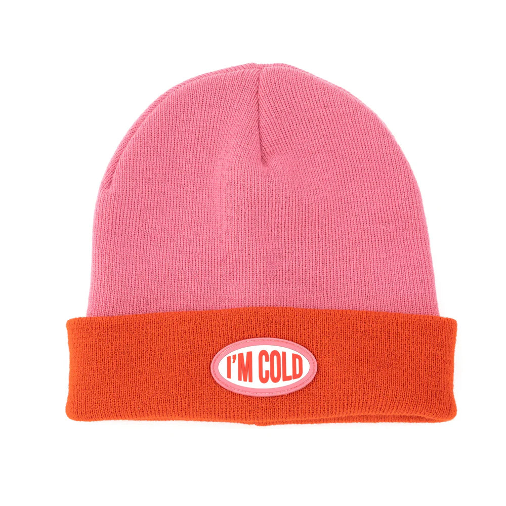 CAPPELLINO "I'M COLD" ROSSO E ROSA