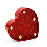 mini luce decorativa Cuore con glitter