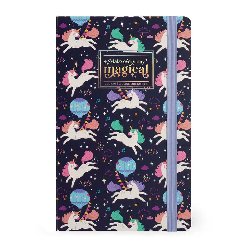 taccuino a righe - photo notebook medium unicorno