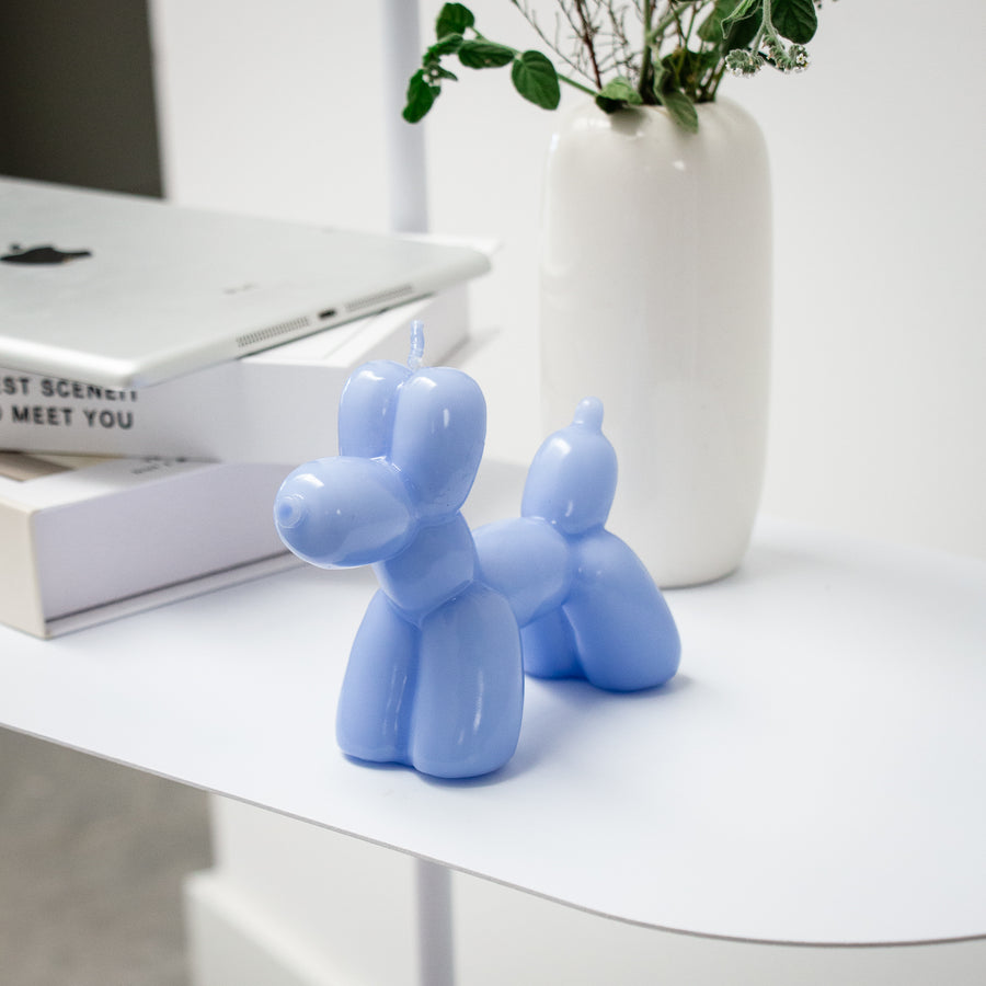 candela a cagnolino - balloon dog Helio Ferretti blu