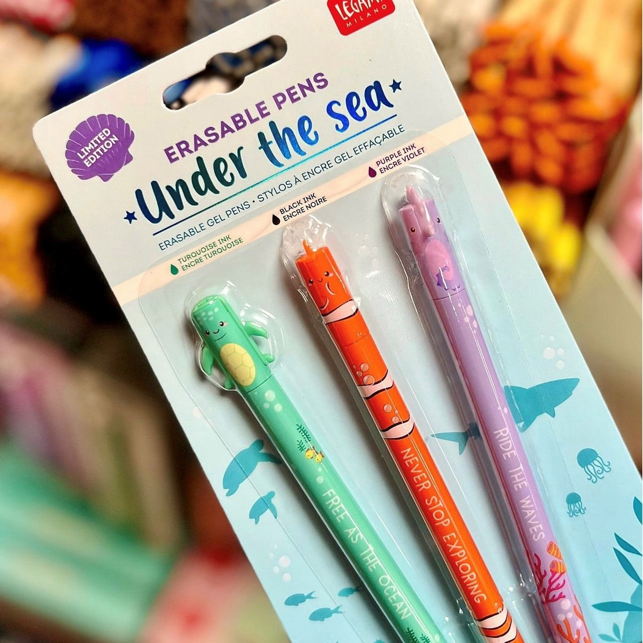 set di 3 penne gel cancellabili Under the Sea - limited edition