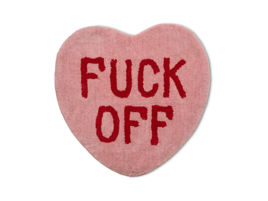 TAPPETO FUCK OFF HEART RUG