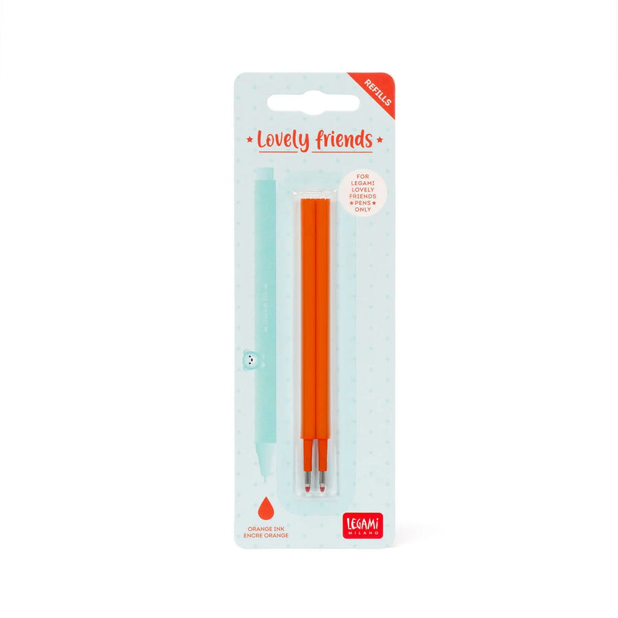 SET DI DUE REFIL PER PENNA GEL - LOVELY FRIENDS ORANGE