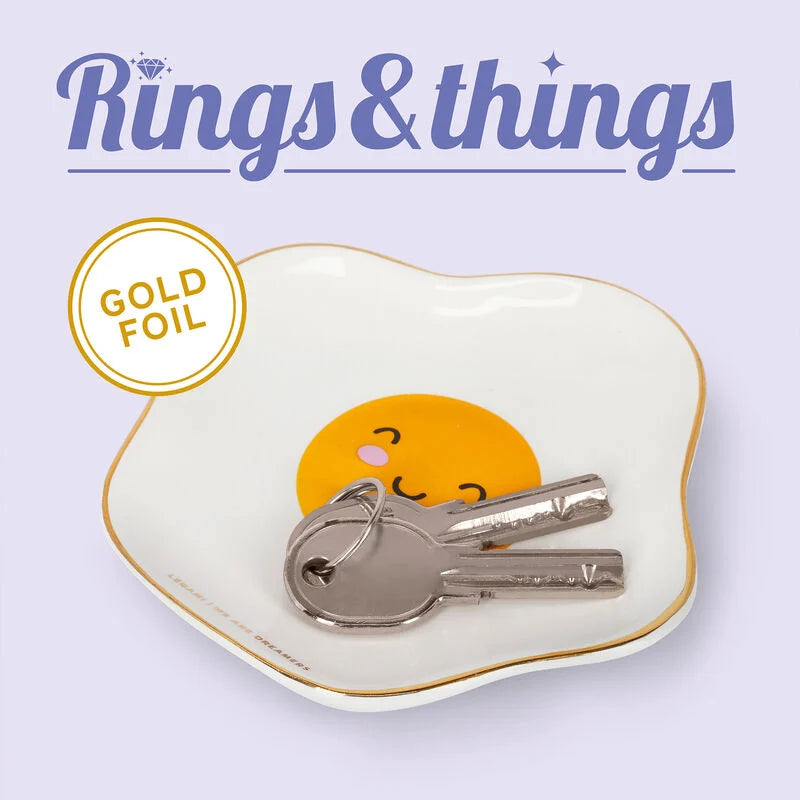 piattino in ceramica ring & things egg uovo