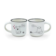 DUE TAZZINE DA CAFFÈ - ESPRESSO FOR TWO DOG & CAT