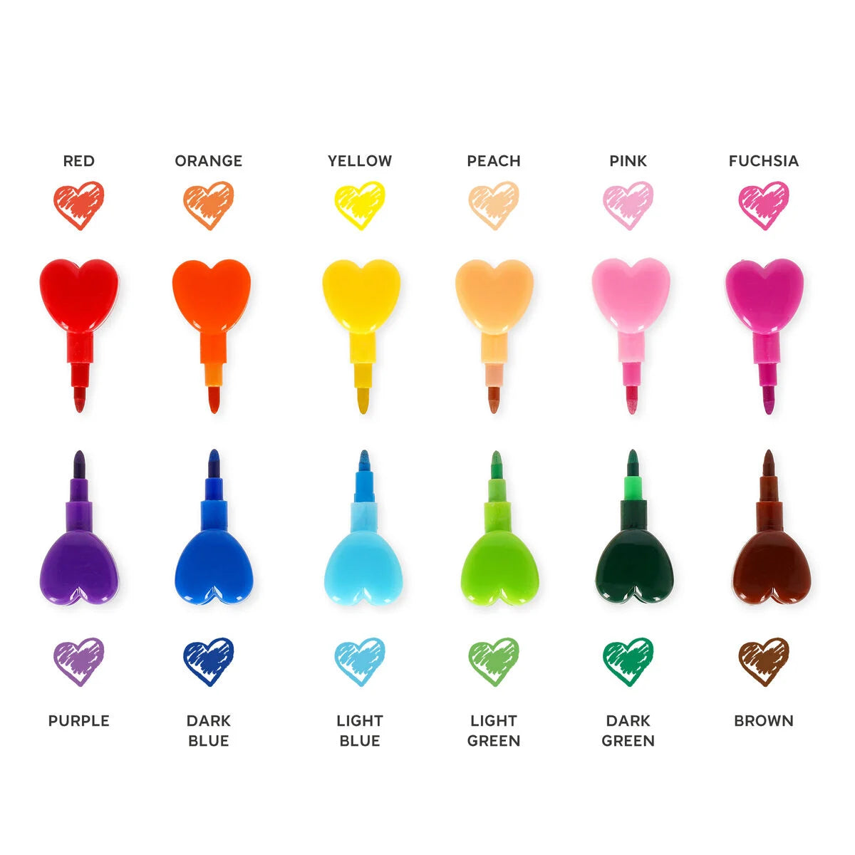 12 PASTELLI IMPILABILI DREAM IN COLOUR HEART