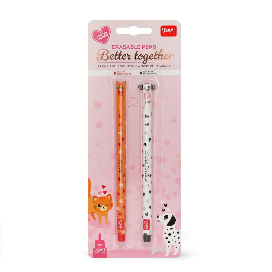 SET DI 2 PENNE GEL CANCELLABILI - ERASABLE PEN SAN VALENTINO LIMITED EDITION