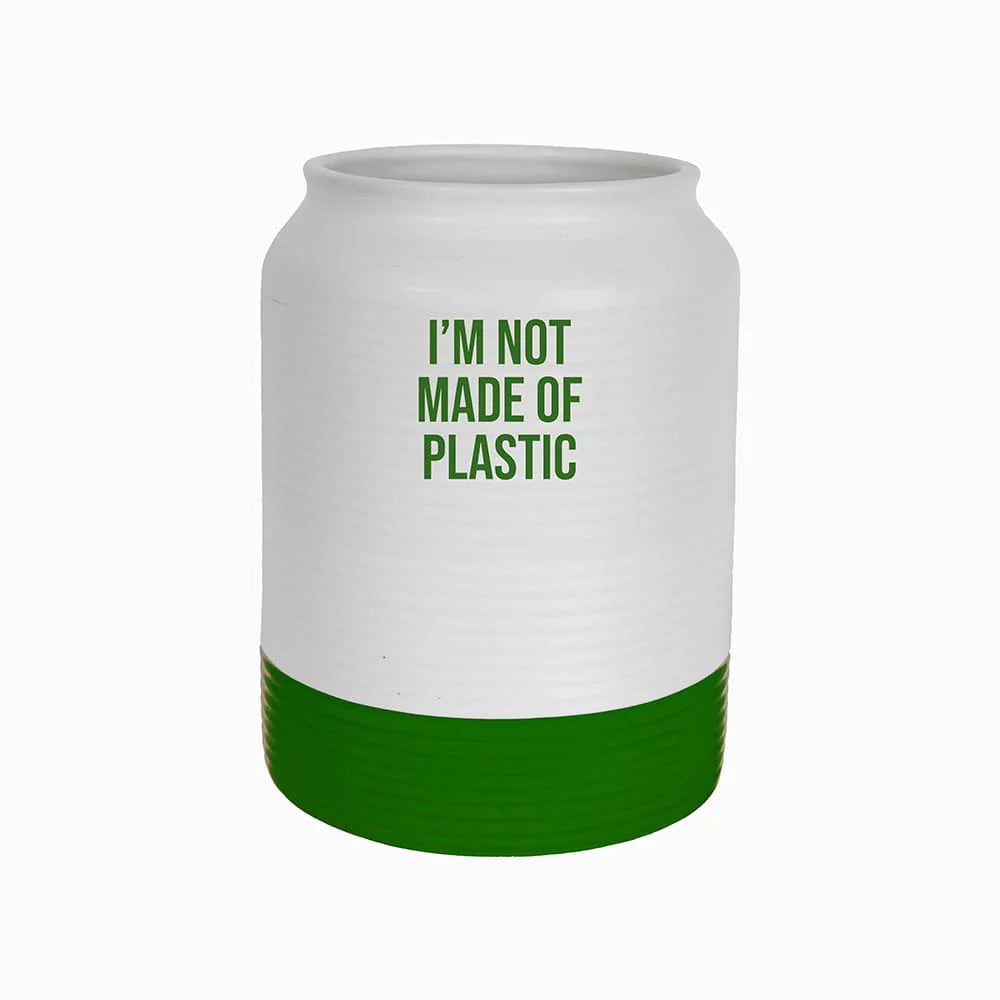 VASO FIORI " I DON'T MADE OF PLASTIC"