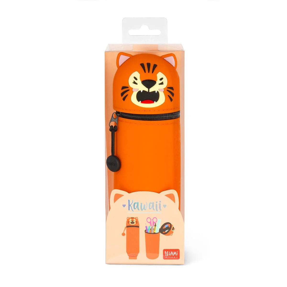 astuccio kawaii 2 in 1 soft silicone - tigre