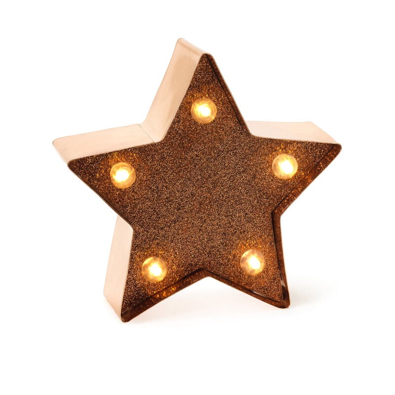 mini luce decorativa Stella con glitter