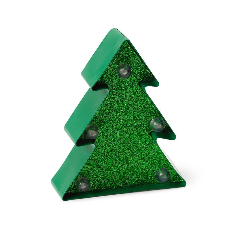 mini luce decorativa Albero di Natale con glitter