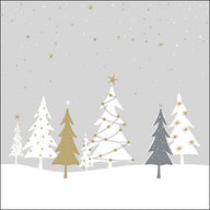 TOVAGLIOLI CARTA NATALE MIDNIGHT TREES GREY