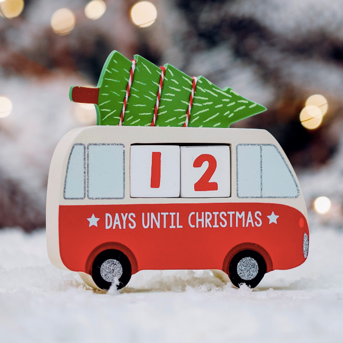 CHRISTMAS CAMPER VAN COUNTDOWN BLOCKS