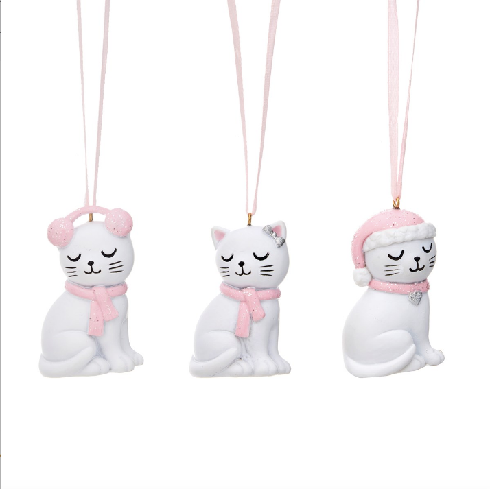 CUTIE CAT HANGING DECORATION - SET OF 3