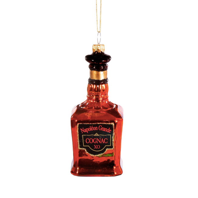 COGNAC BOTTLE SHAPED BAUBLE